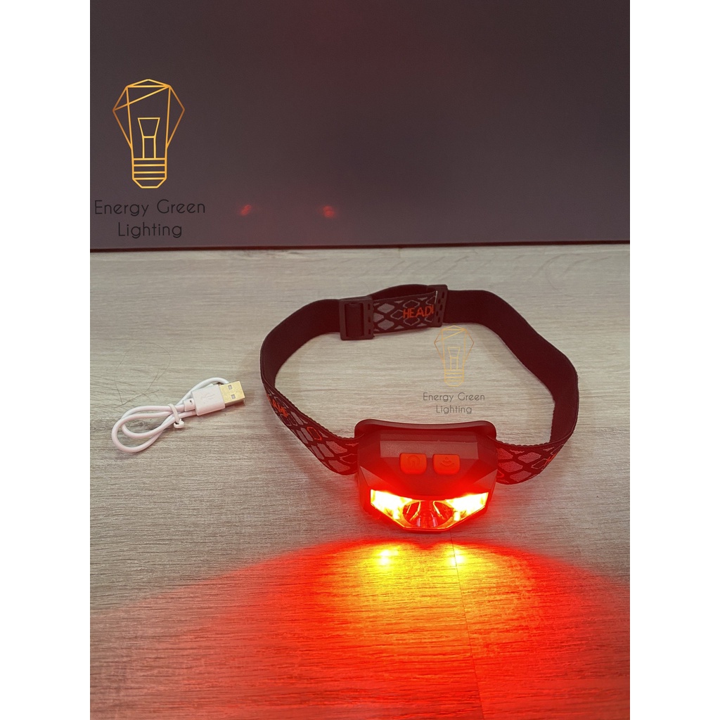 Đèn Pha Đội Đầu Cảm Ứng Energy Green Lighting TG-T069 - LED Siêu Sáng - Có video thực tế