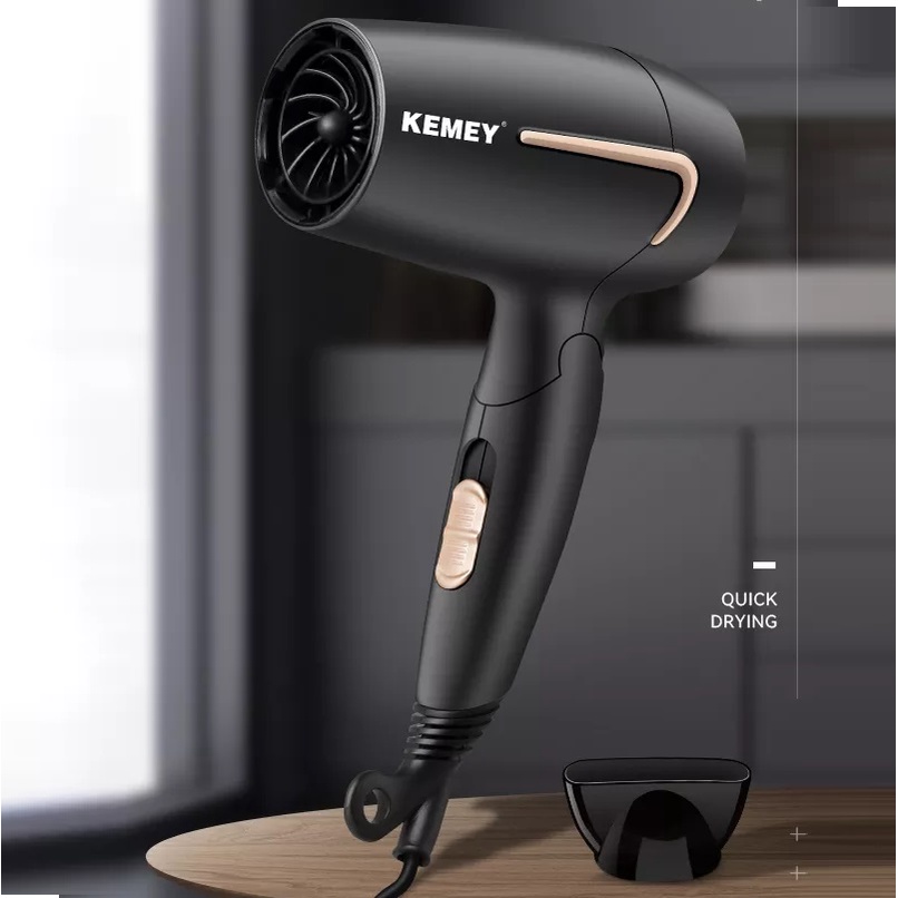Mấy Sấy Tóc Gấp Gọn 3 Tốc Độ Sấy Kemey KM 6834
