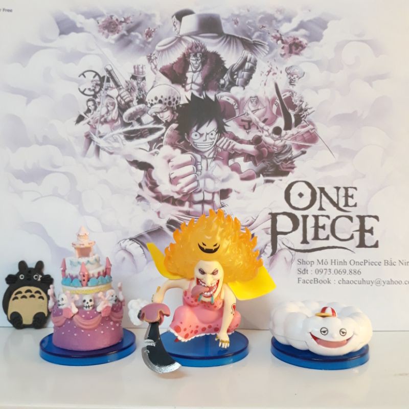 Mô hình WcF [Full Box] BigMom +Zeus & Prometheus + Wedding Cake OnePiece