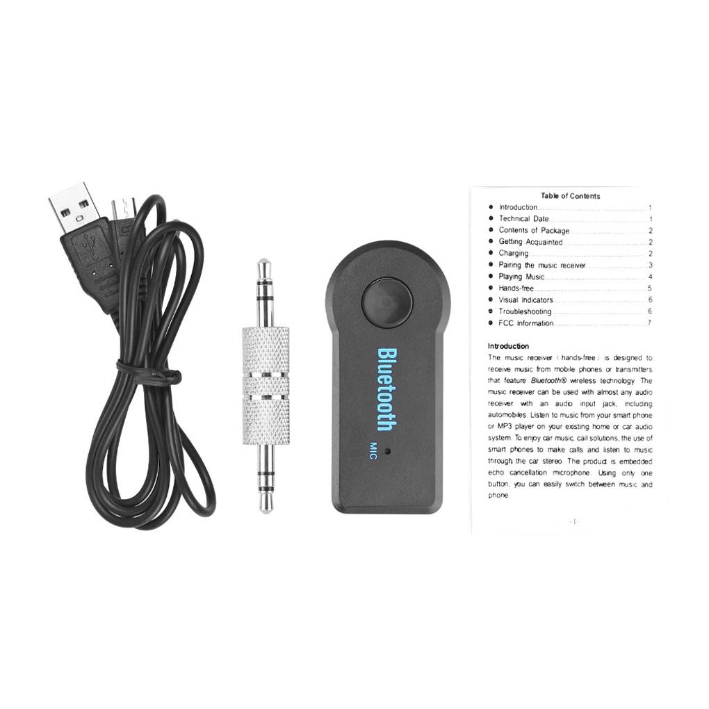 Thiết Bị Nhận Tín Hiệu Âm Thanh Không Dây AUX 3 5mm Chuyên Dụng Cho Xe Hơi