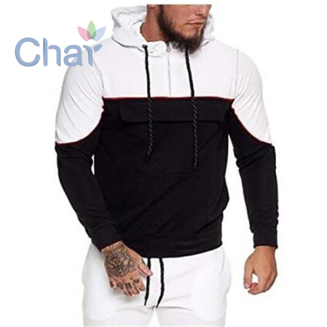 Áo Hoodie Nam Phối Màu Phong Cách Âu Mỹ Năng Động