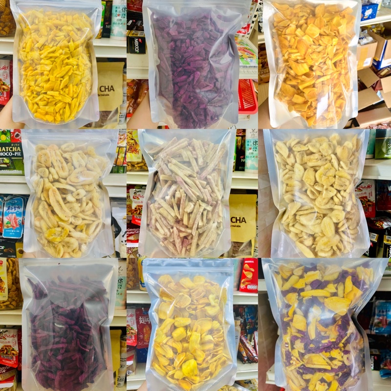 Trái Cây Sấy Đủ Loại- Túi Nửa Kí Hàng Nguyên Miếng Và Hàng Vụn (Shop sỉ trái cây sấy)