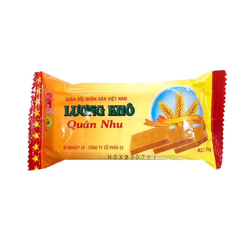 Lương khô quân đội Lương khô quân nhu 65gr/gói vị đậu xanh