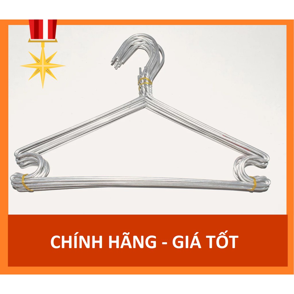 ✅  MÓC NHÔM CHỮ C CAO CẤP LONG QUÂN - TREO QUẦN ÁO TỪ TRẺ EM ĐẾN NGƯỜI LỚN - 1 BÓ 10 MÓC