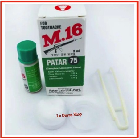 Chai Dầu Giảm Đau Răng , sâu răng Patar 75 M.16 3ml Thái Lan