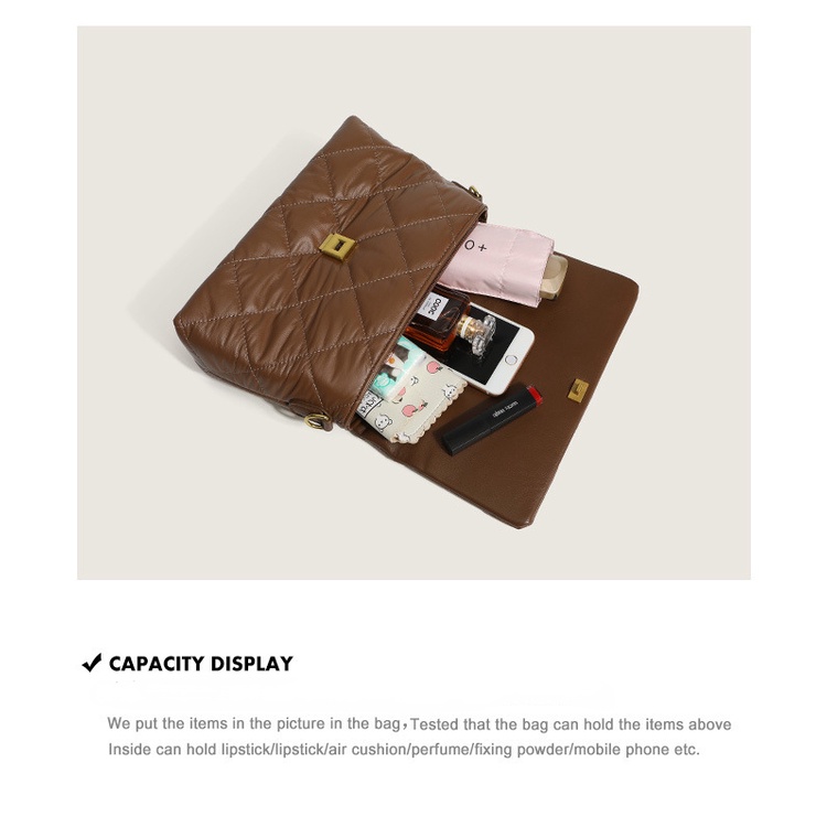 Hey ESTHER Túi Xách Da Đeo Chéo Thời Trang Mới Dành Cho Nữ