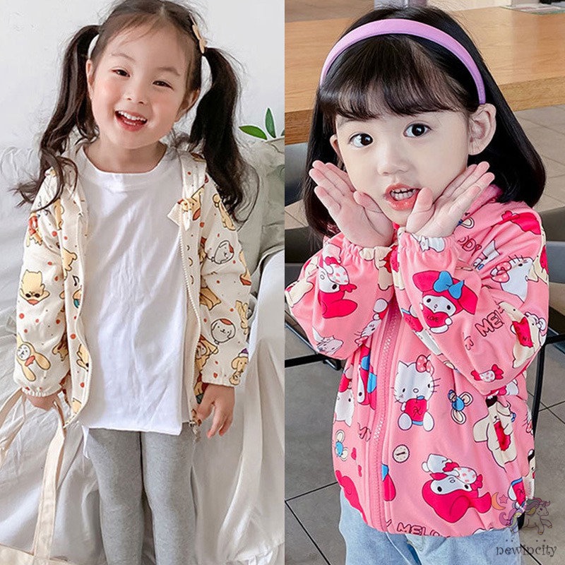 Áo khoác có mũ trùm ấm áp thời trang xuân thu phong cách Hàn Quốc dành cho trẻ em