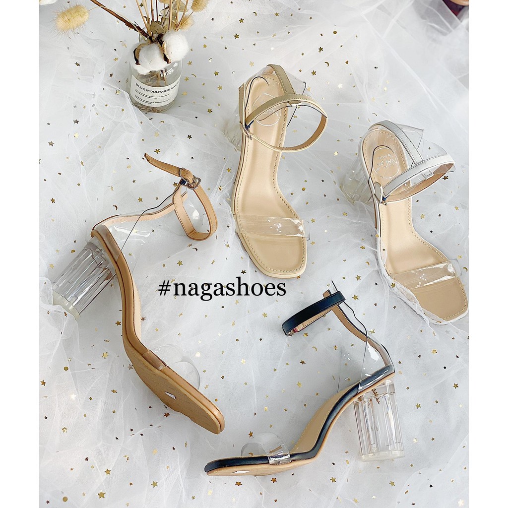 TẾT🌺 <3 GIÀY CAO GÓT NAGASHOES QUAI TRONG GÓT TRONG 7CM NAC157 > . new ‼️ . new ! <3 🇻🇳 2020 : : ' Chuẩn ^ ` ^ '