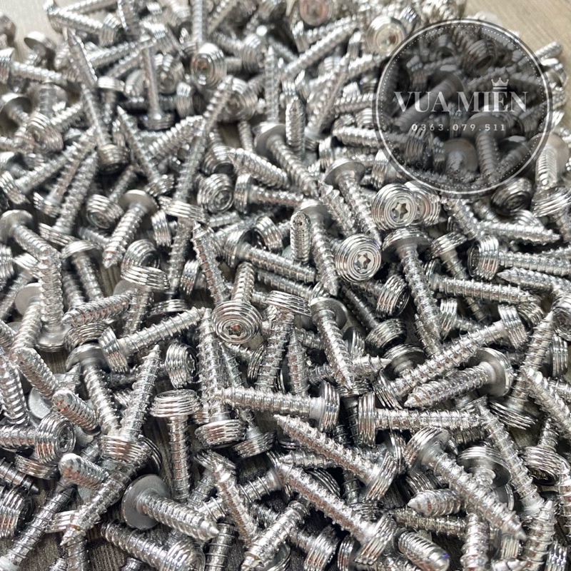 Ốc kiểu 4li15 xoắn mẫu Thái Vua Miên inox 304 chuyên gắn áo các dòng xe