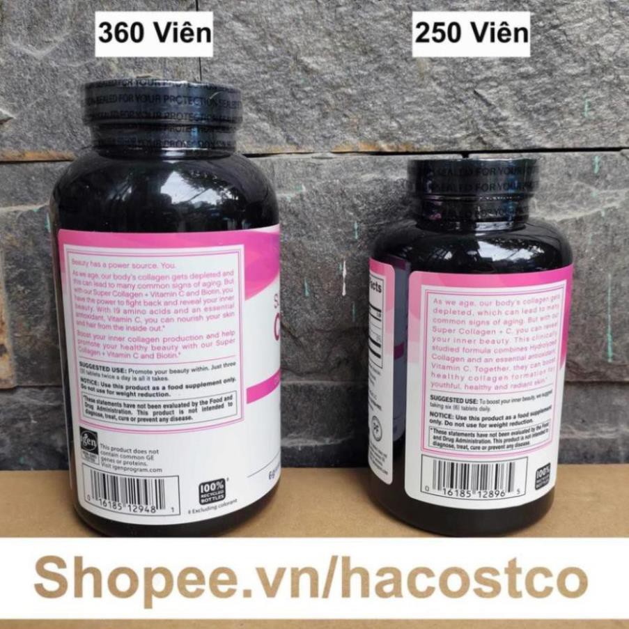 ( KIBO ) Viên Uống Super Collagen Neocell +C 6000 Mg type 1 - 3 Neocell 360 và 250 viên