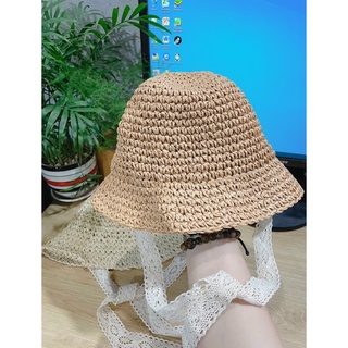 Mũ Cói Kèm Dây Buộc Cho Bé Hottren