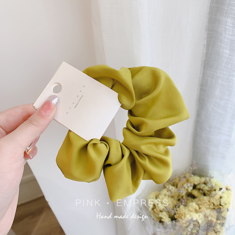 Dây cột thun buộc tóc scrunchies nhiều màu sắc nữ tính phong cách Hàn Quốc