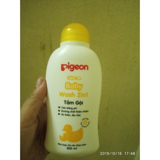 Tắm gội Pigeon 200ml (Làm dầu gội và sữa tắm cho bé sơ sinh)