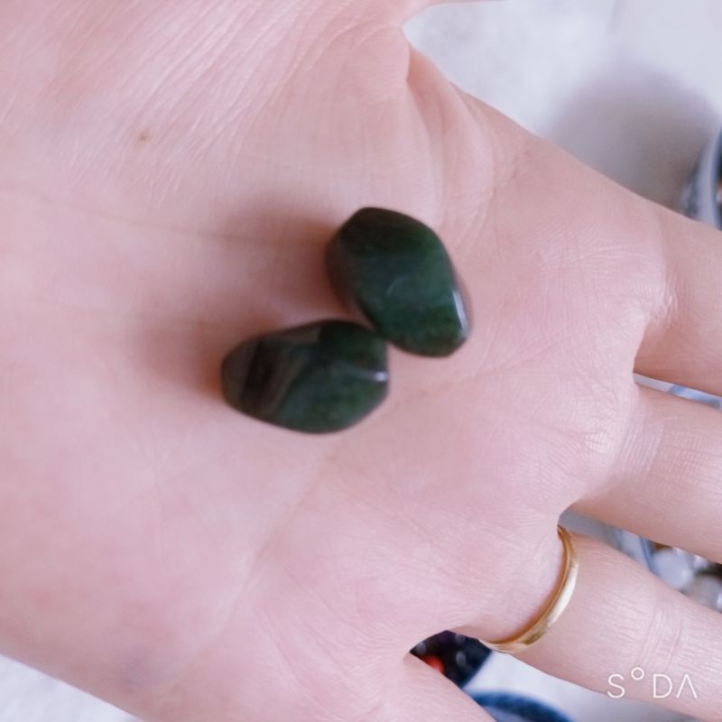 Viên đá thanh tẩy xanh thanh tẩy bài tarot, xỏ DIY, handmade, bể cá, sưu tầm