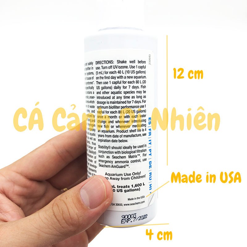 Vi Sinh Sống Seachem Stability 100 ML