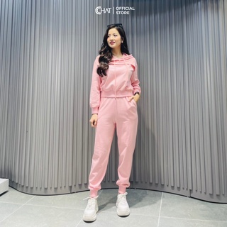 Bộ thể thao áo cutout quần bom Cchat