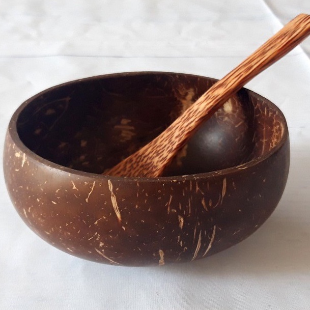 Combo Bát/Chén Gáo Dừa Và Muỗng Gỗ Dừa Hàng Đẹp