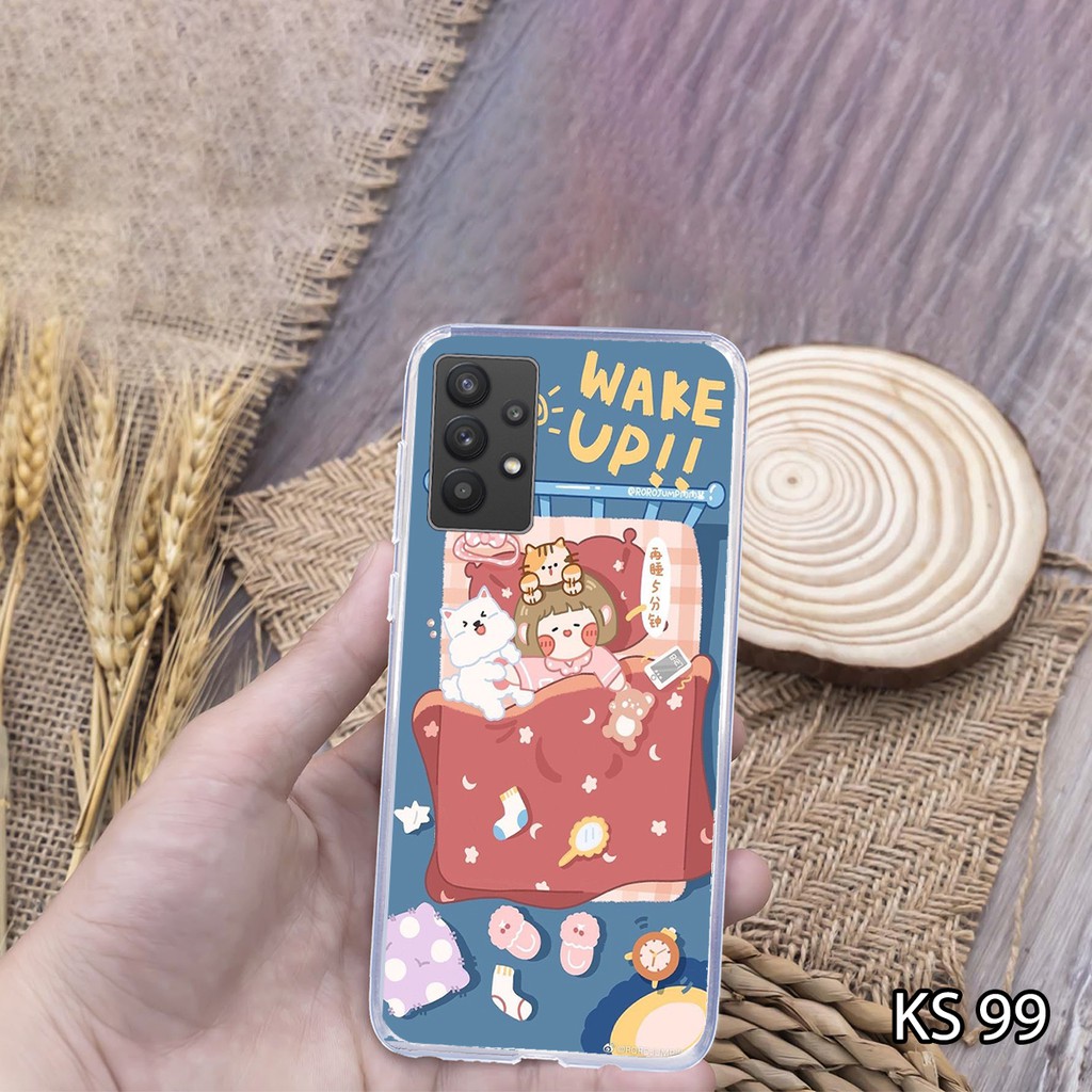 [ SALE ] Ốp lưng Samsung A32/A52/A72- in hình bé gái và chú thỏ bông xinh xắn_KINGSTORE.HN_Ốp dẻo trong SS A32/A52/A72