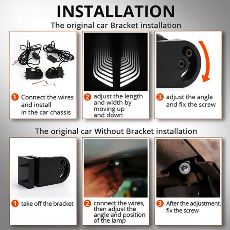 Set 2 Đèn LED Chiếu Sáng Gắn Cửa Xe Ô Tô Hình Thiên Thần