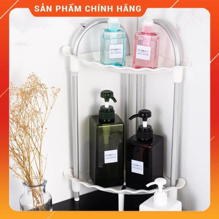 CHÍNH HÃNG -  Kệ để đồ nhà tắm 2 tầng 2411,kệ góc để xà bông dầu gội nhà tắm cao cấp