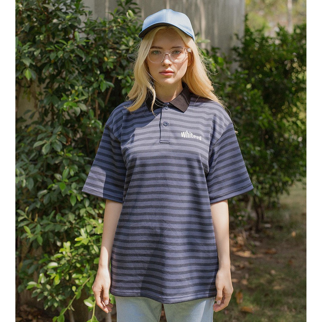 Áo thun cổ POLO BASIC - xám đen