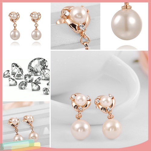 Đôi Khuyên Tai HạT NgọC Trai Giả Mạ VàNg 9K ThờI Trang Cho Nữ