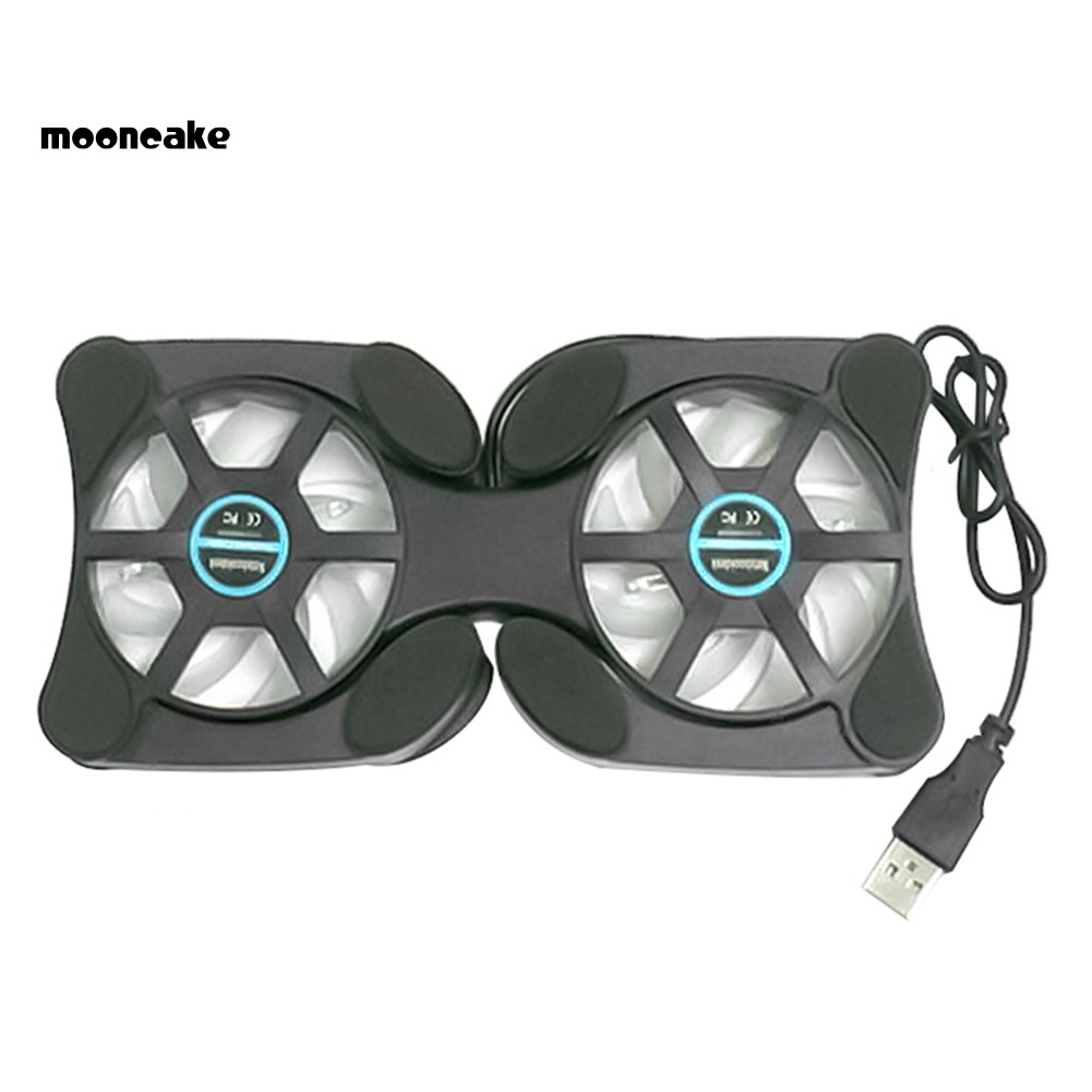 Quạt Tản Nhiệt 14inch USB 2 Quạt Có Thể Gấp Gọn Tiện Dụng Cho Laptop Notebook