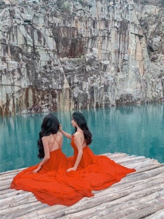 ĐẦM MAXI YẾM CHÉO LƯNG