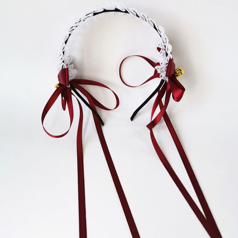 Băng Đô Ren Đính Chuông Dài Phong Cách Steampunk Lolita