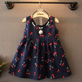 Đầm Váy bé gái cherry