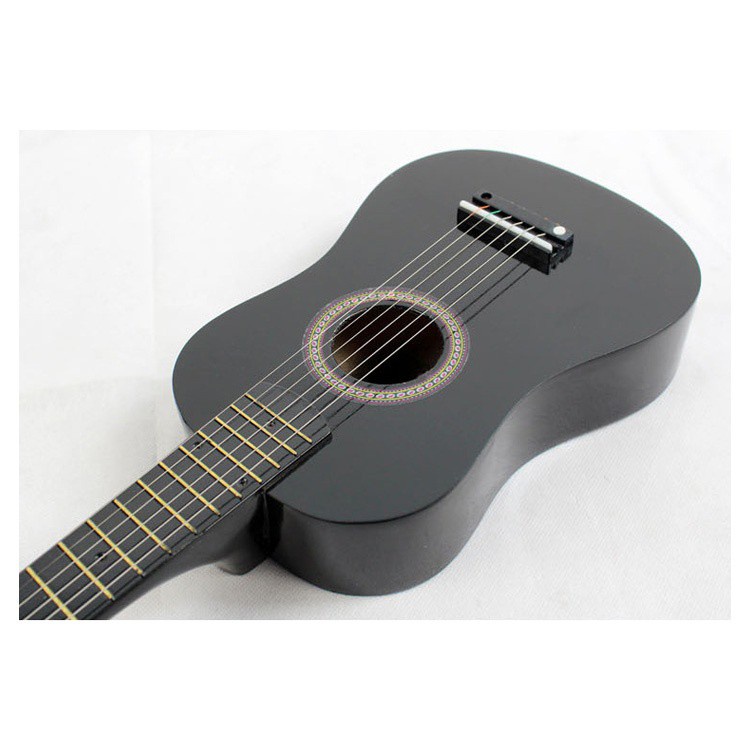 23inch Guitar Mini Guitar Basswood Kid's Musical Toy Acoustic Stringed Instrument with Plectrum 1st String Black