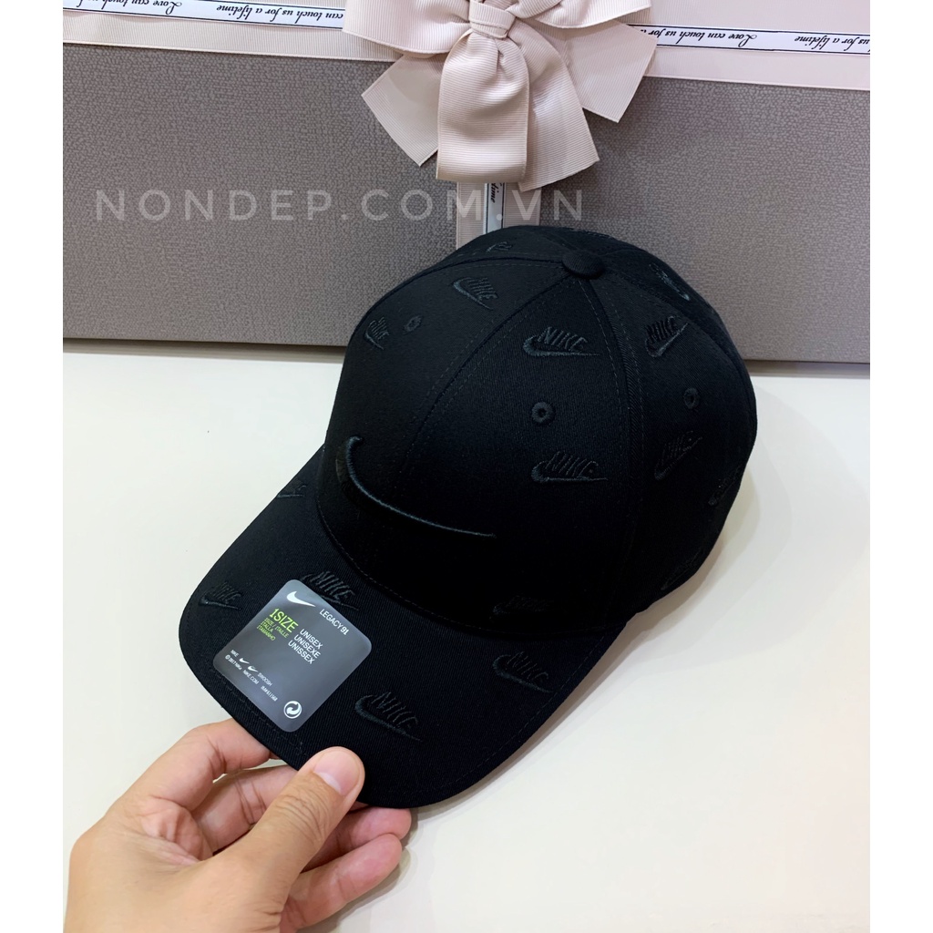 Mũ lưỡi trai Nike - Nón kết nam nữ nike logo thêu nổi form đứng ôm đầu