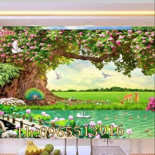 Tranh đính đá phong cảnh tuyệt đẹp kt 160*70cm
