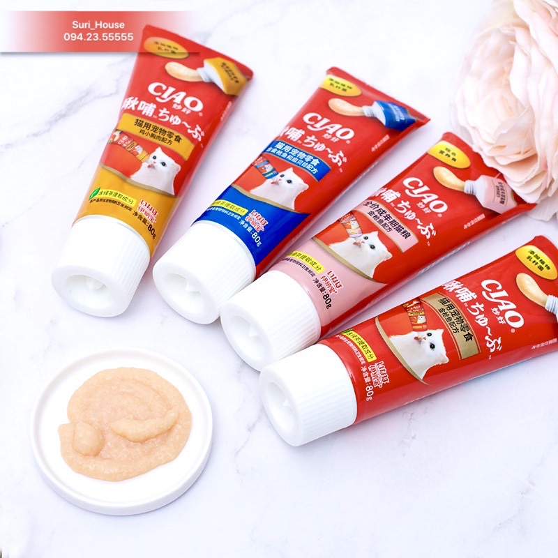 Kem dinh dưỡng Ciao Churu - Súp thưởng cho mèo (80gr)