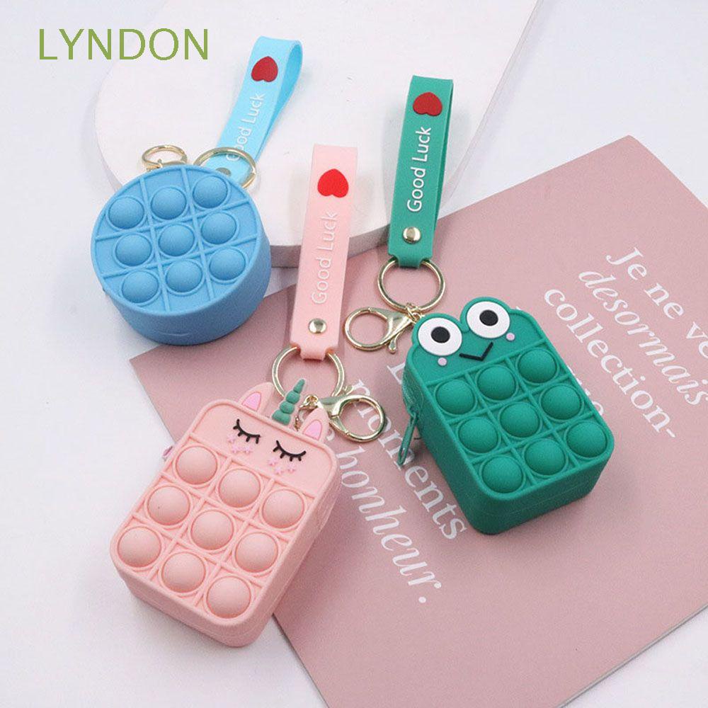 Ví đựng tiền xu làm từ silicon kiểu dáng họa tiết dễ thương có móc khóa tiện lợi