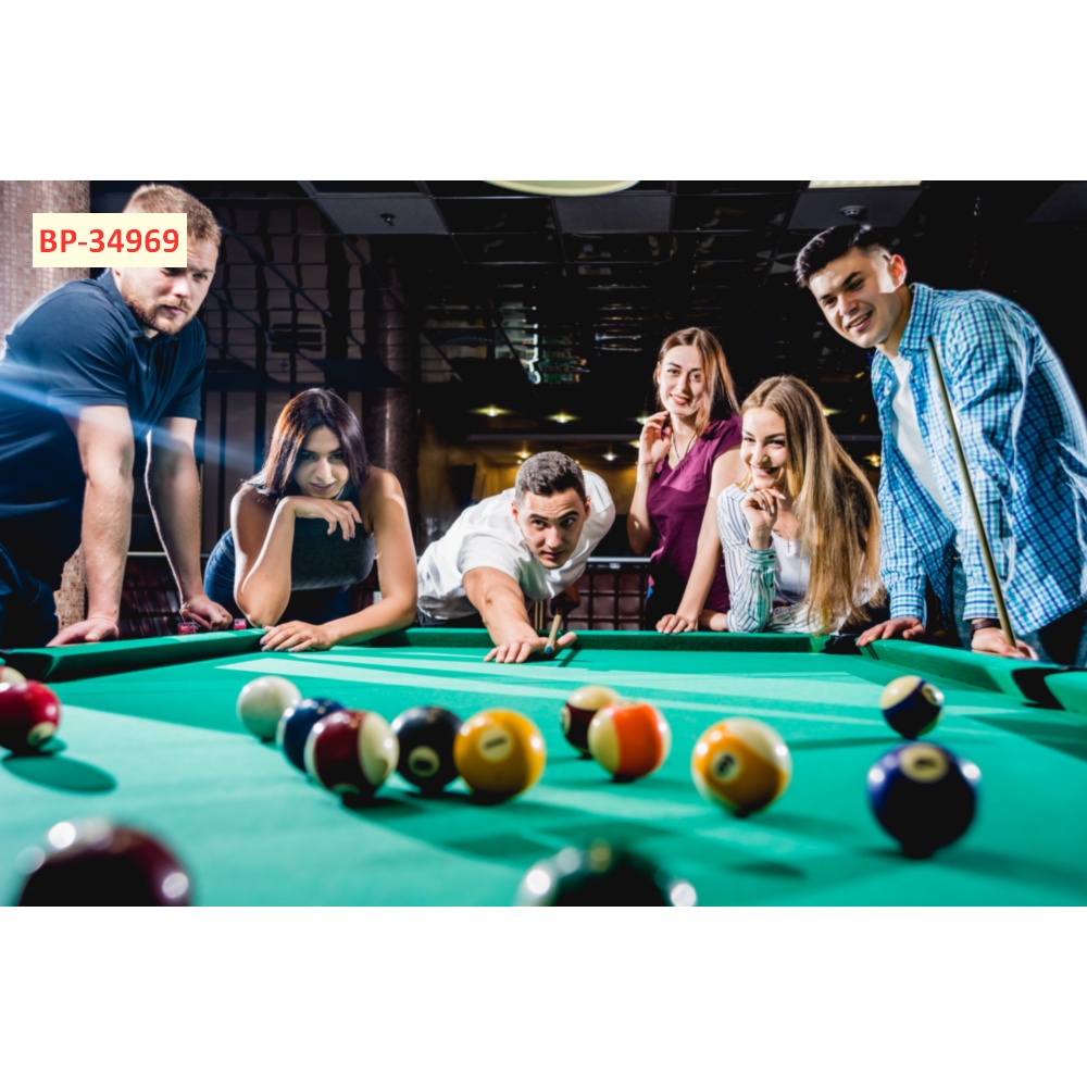 Tranh dán tường club bida mới, new 3D tặng kèm keo dán tường
