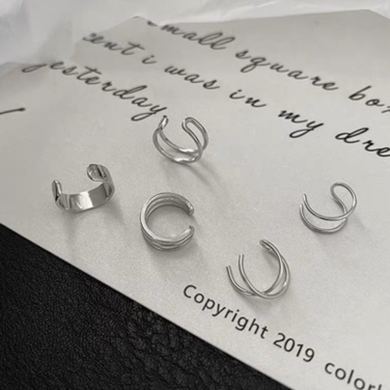 Bông Tai Dạng Kẹp Không Xỏ Phong Cách Retro Hàn Quốc