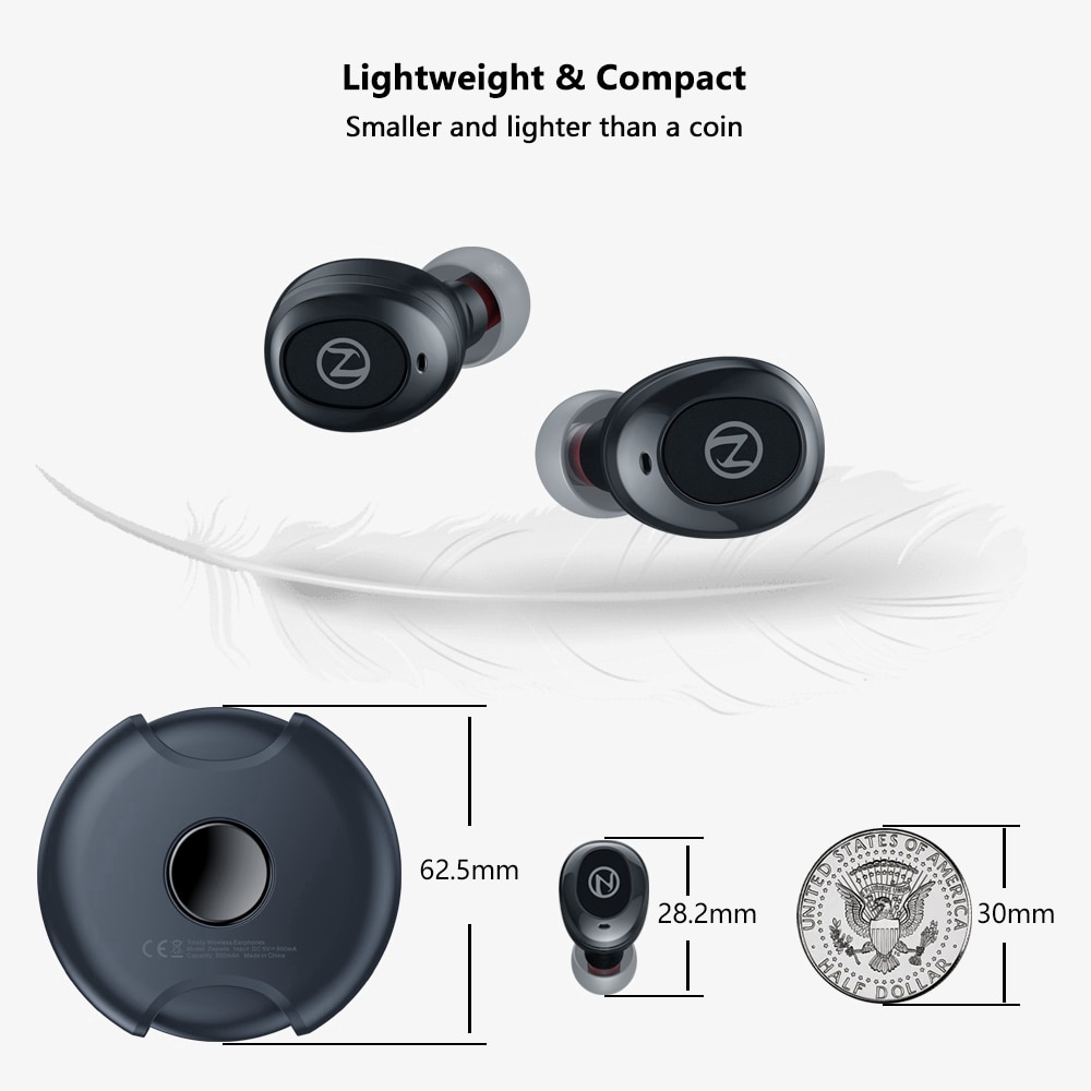 Tai nghe không dây Zeblaze Zepods Bluetooth 5.0 xoay được 360 độ chống nước nghe được 18h