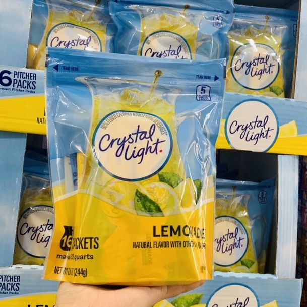 Bột Pha Nước Chanh Crystal Light Lemonade 16 Gói