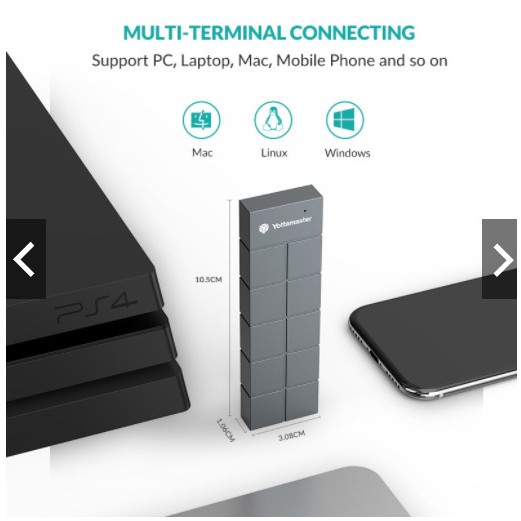 Box chuyển SSD M.2 NVME to USB Type C Yottamaster NVM1-C3