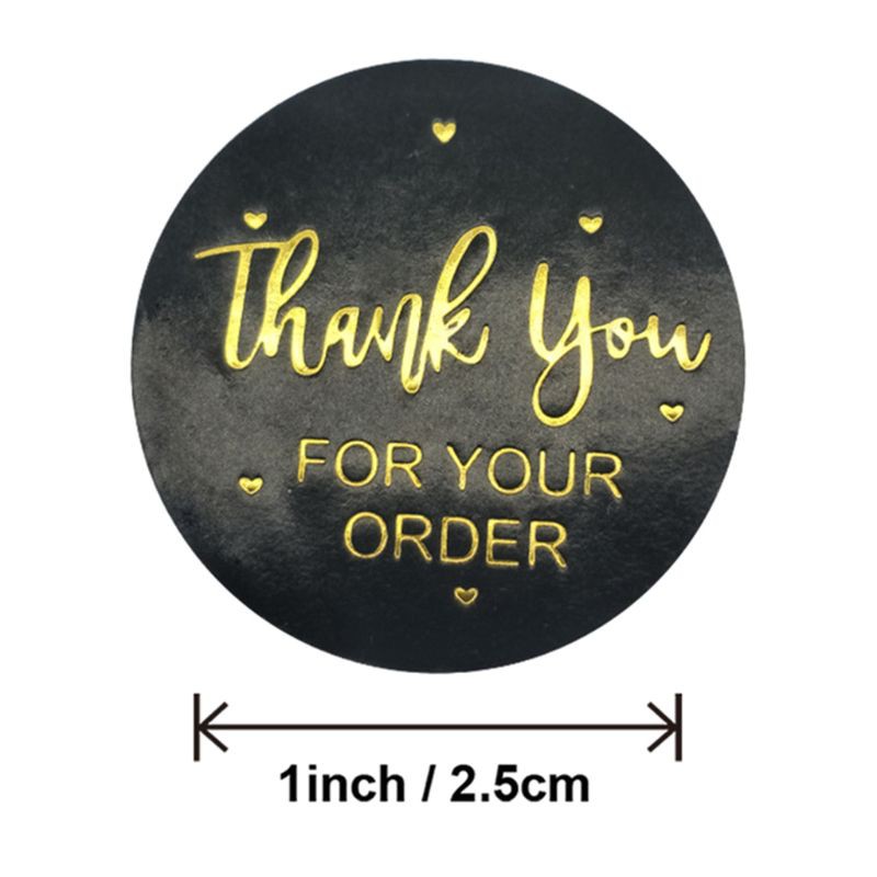 500 Miếng Dán Chữ Thank You For Your Order Trang Trí Đám Cưới