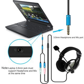 [CHÍNH HÃNG] Cáp chia audio 3.5mm ra Mic và loa hàng cao cấp I 3.5mm Audio Stereo Y Splitter Extension Cable