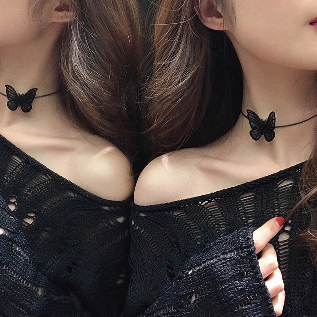 Vòng cổ bươm bướm - Choker phong cách hàn quốc