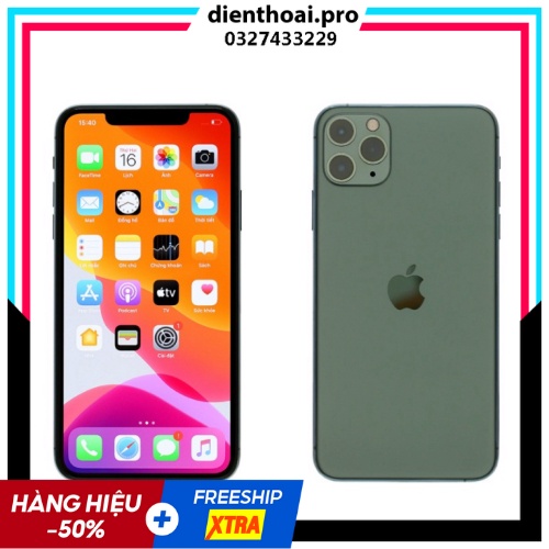 Điện thoại lphone 11 pro max mầu xanh ram 4g/512gb Hoàn hàng nếu không hài lòng