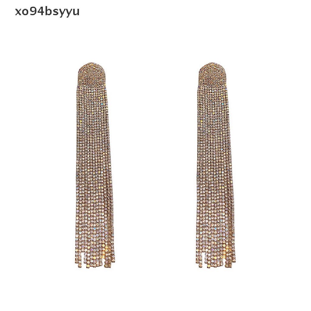 Bông Tai Dáng Dài Phối Tua Rua Đính Đá Sang Trọng xo94bsyyu