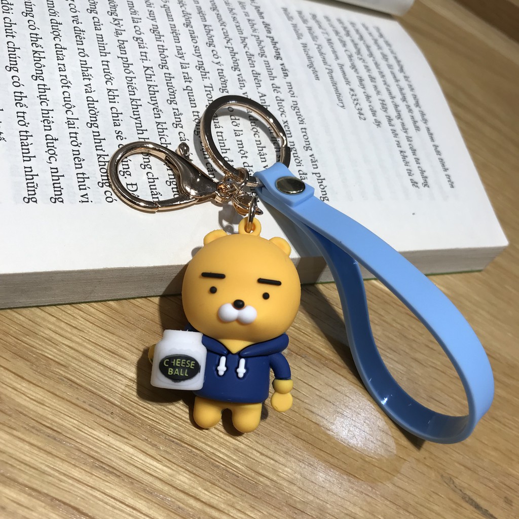 Móc khóa KAKAO TALK siêu đẹp - Móc khóa gấu, vịt và đào