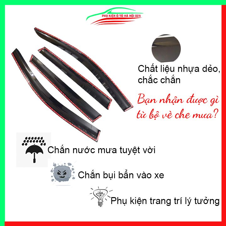 Vè che mưa ô tô CX8, CX-8 2019-2021 chỉ Inox