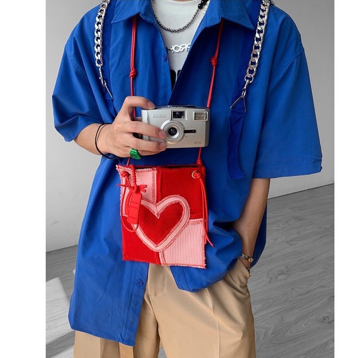 Áo Sơ Mi Tay Ngắn Dáng Rộng Màu Xanh Dương Thời Trang Đường Phố Cho Nữ