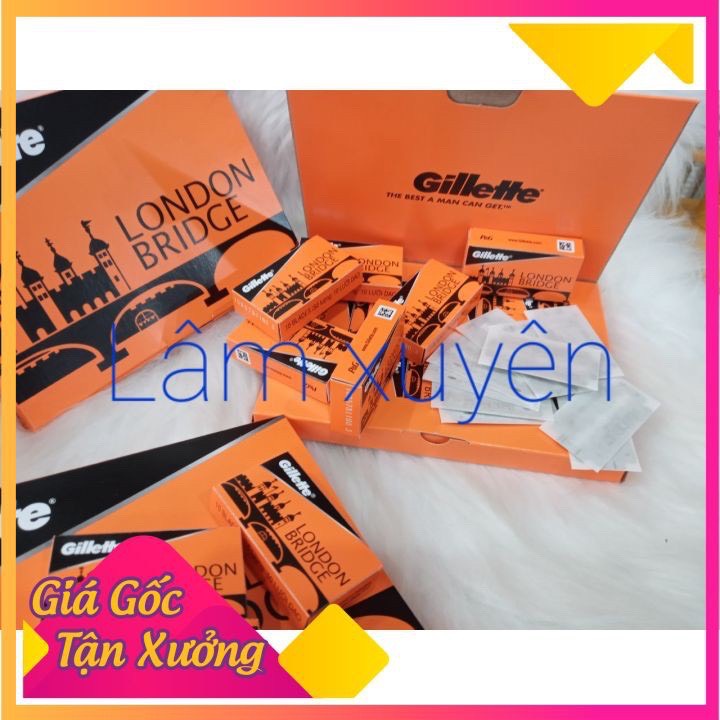 Dao lam Gillette, lưỡi lam Gillette ⚡FREE SHIP⚡ hộp 100 lưỡi, lưỡi dao lam trắng, sắc bén, giá rẻ