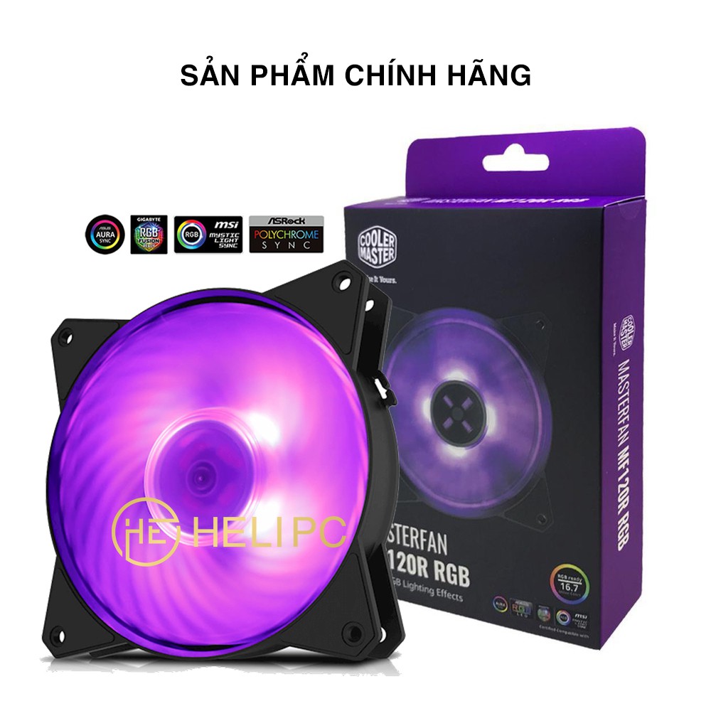 Quạt tản nhiệt case máy tính Cooler Master MasterFan MF120R RGB - Quạt Fan Case 12cm